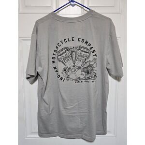 Indian Motorcycle Company Shirt Mens Large Gray